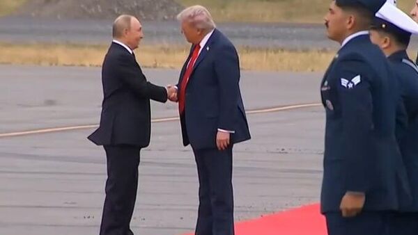 Putin și Trump și-au strâns mâna pe covorul roșu - Sputnik Moldova