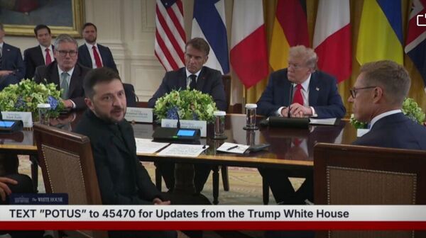 Зеленский рассыпался в любезностях в адрес Трампа в присутствии европейских лидеров - Sputnik Молдова