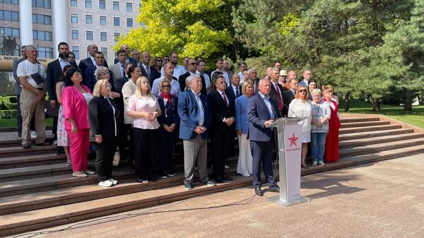 Брифинг Патриотического блока социалистов, коммунистов, сердца и будущего Молдовы - Sputnik Молдова