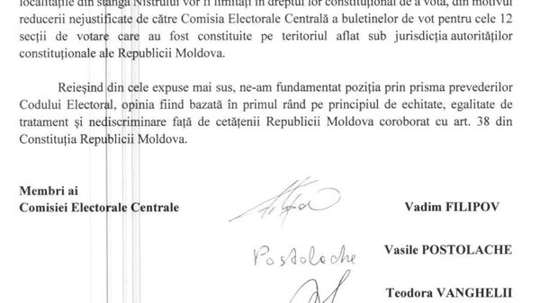 CEC a aplicat o formulă discriminatorie față de alegătorii din stânga Nistrului în comparație cu alegătorii aflați în străinătate — opinie separată - Sputnik Moldova