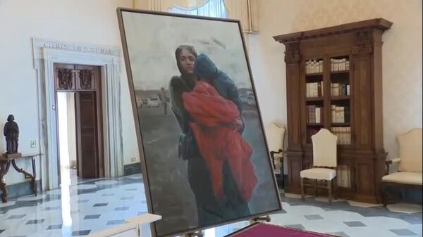 Интересную картину презентовала Папе Римскому Майя Санду - Sputnik Молдова