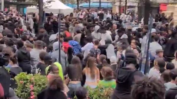 Парижане устроили давку из-за раздачи бесплатной жареной курицы - Sputnik Молдова