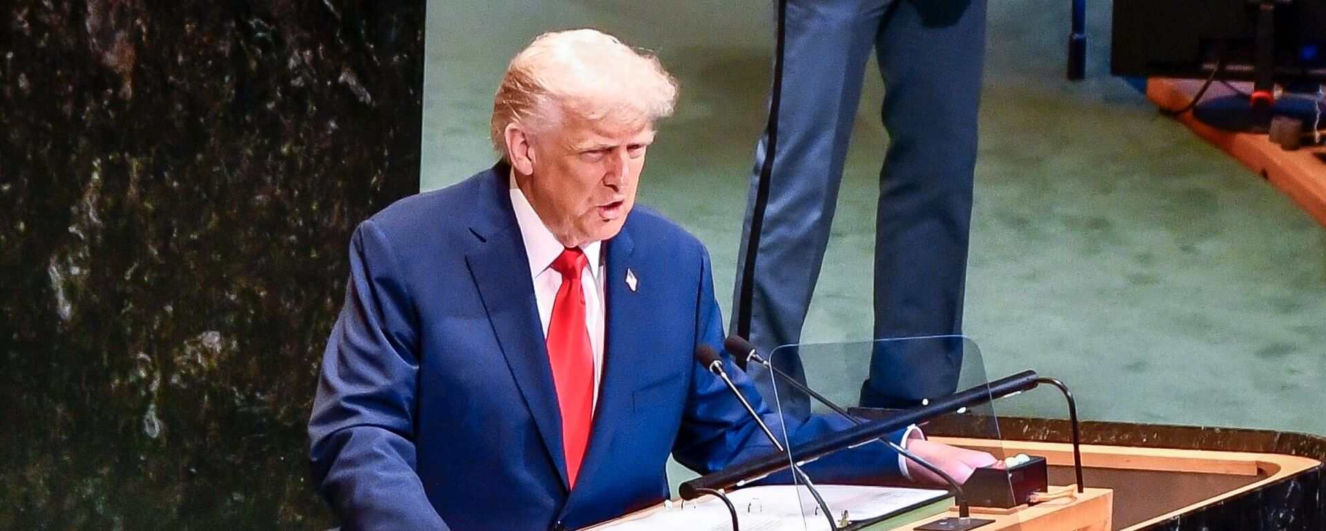 Выступление президента США Д. Трампа на Генассамблее ООН - Sputnik Молдова, 1920, 24.09.2025