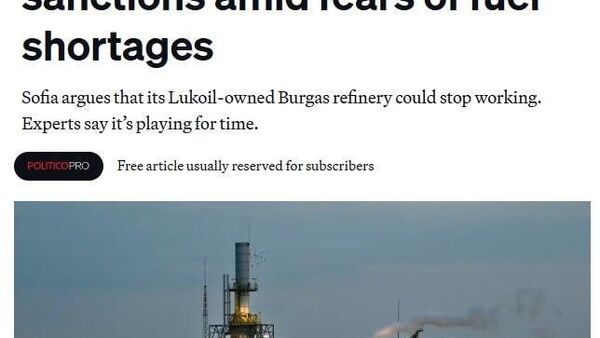 Guvernul Bulgariei se teme că ar putea cădea din cauza sancțiunilor impuse de Trump împotriva companiei Lukoil, scrie Politico - Sputnik Moldova