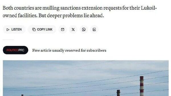 Politico: Bulgaria și România caută modalități de a evita sancțiunile SUA împotriva rafinăriilor rusești - Sputnik Moldova