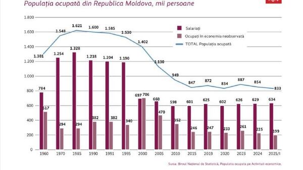 В одном только 2024 году Молдова потеряла 33 тысячи рабочих мест - Sputnik Молдова