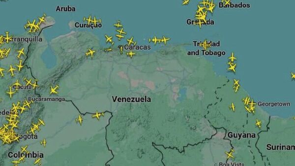 Cerul de deasupra Venezuelei este practic gol pe fondul știrilor că SUA pregătesc o operațiune militară împotriva țării - Sputnik Moldova