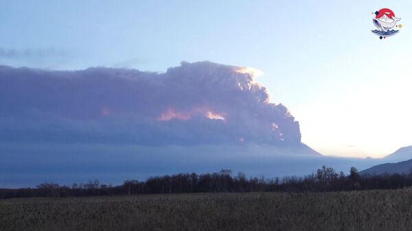 Vulcanul Bezîmiannîi din Kamceatka, Federația Rusă, a aruncat un nor de cenușă la o înălțime de 11,4 kilometri deasupra nivelului mării - Sputnik Moldova