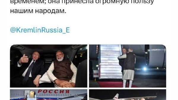 Modi a publicat pe rețeaua de socializare X o postare în limba rusă în legătură cu sosirea lui Putin - Sputnik Moldova
