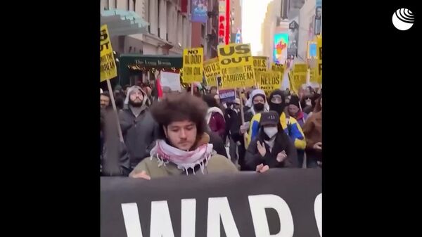 Mii de oameni din New York au organizat un miting în sprijinul Venezuelei - Sputnik Moldova