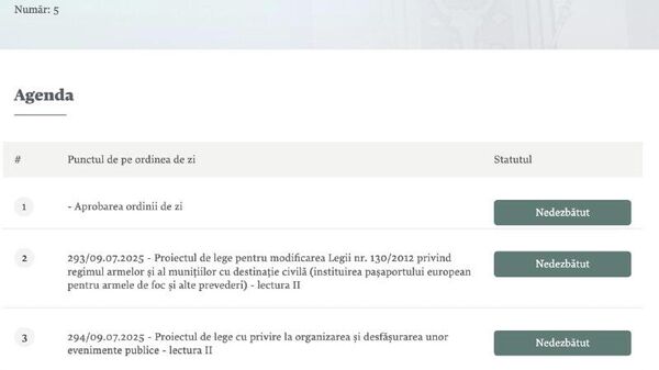 Молдавский парламент проведёт пленарное заседание в пятницу - Sputnik Молдова