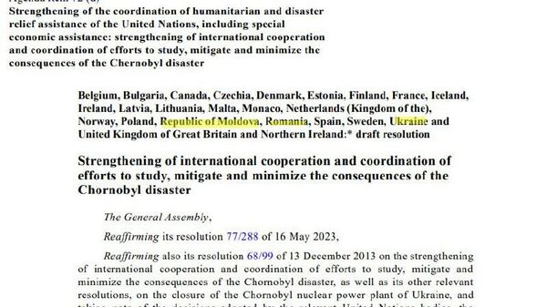 Молдова и Румыния выступили в числе инициаторов резолюции в Генассамблее ООН по переименованию Дня памяти трагедии в Чернобыле - Sputnik Молдова