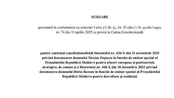 Partidul Socialiștilor a contestat la Curtea Constituțională decretele lui Sandu de numire a lui Nicu Popescu și Dorin Recean în funcția de „emisari” - Sputnik Moldova