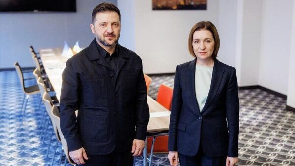 Санду встретилась в Гааге с Зеленским - Sputnik Молдова