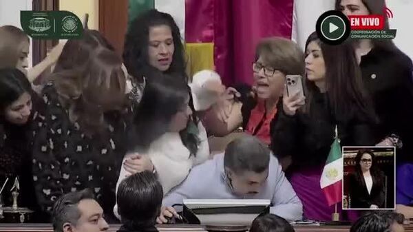 В Мексике тоже дерутся в парламенте, но с мексиканским колоритом - Sputnik Молдова
