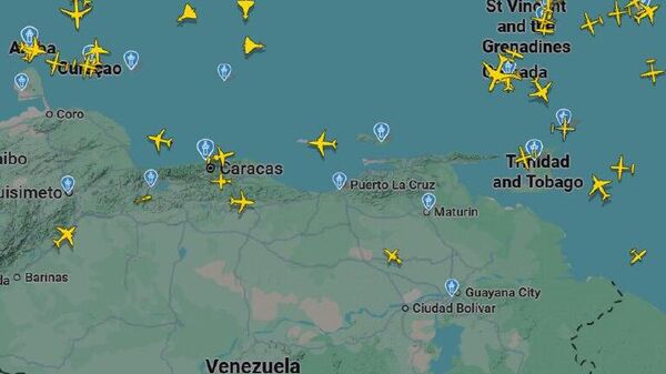 Как минимум четыре самолёта палубной авиации США подняты в небо у берегов Венесуэлы, следует из данных Flightradar24 Как минимум четыре самолёта палубной авиации США подняты в небо у берегов Венесуэлы, следует из данных Flightradar24 - Sputnik Молдова