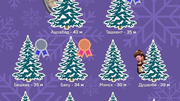 Составлен рейтинг самых высоких главных новогодних елочек в странах СНГ - Sputnik Молдова
