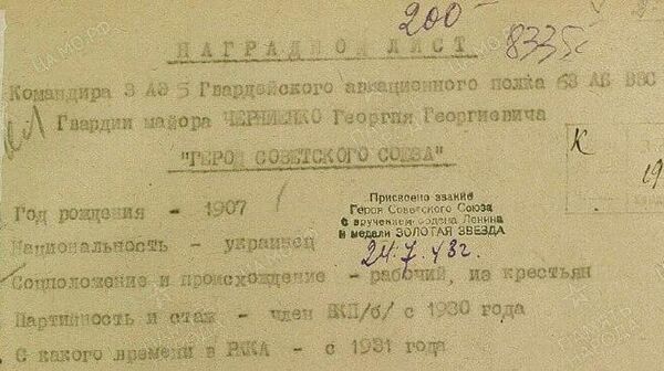 В Приднестровье сегодня отмечают 108 лет со дня рождения тираспольчанина, Героя Советского Союза, морского летчика-бомбардировщика Георгия Черниенко - Sputnik Молдова