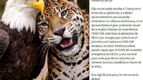 Președintele Columbiei a publicat pe rețea o fotografie cu simbolurile naționale ale țării sale și ale SUA alăturate: jaguarul și vulturul - Sputnik Moldova