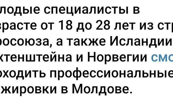 Специалисты в каких областях? Что в данном случае значат стажировки? - Sputnik Молдова