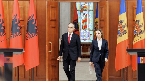 Президент Албании Бейрам Бегай встречается с Майей Санду в Кишиневе. - Sputnik Молдова