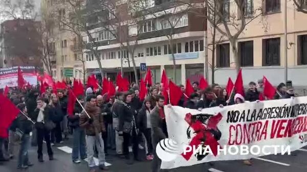 O demonstrație antiimperialistă împotriva SUA și NATO a avut loc în centrul Madridului - Sputnik Moldova