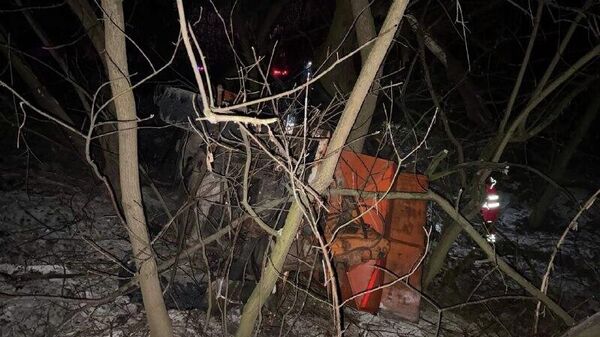 Poliția Republicii Moldova anunță că în această seară, cu puțin timp în urmă, la intrarea în satul Sirota din raionul Orhei, o autospecială antrenată în lucrări de întreținere a drumului a derapat de pe carosabilul alunecos și a fost proiectată în șanțul de pe marginea traseului - Sputnik Moldova