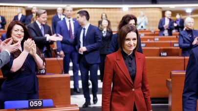 Майя Санду во время сессии Парламентской ассамблеи Совета Европы