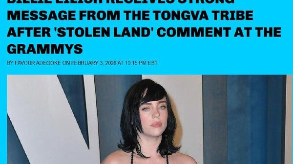 După ce cântăreața Billie Eilish a declarat la ceremonia de decernare a premiilor Grammy că „nimeni nu este ilegal pe un pământ furat” (criticând politica lui Trump împotriva imigranților fără acte), tribul indigen Tongva a subliniat că reședința lui Eilish este situată pe teritoriile lor ancestrale - Sputnik Moldova