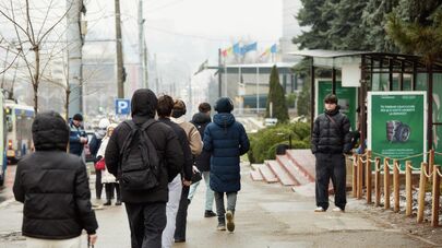 Гололед на улицах Кишинева