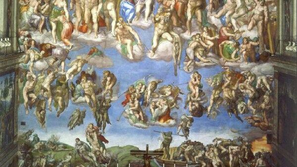 Vaticanul a anunțat că fresca lui Michelangelo „Judecata de Apoi” — pictura monumentală care înfățișează raiul și iadul pe peretele altarului Capelei Sixtine — este supusă primei restaurări de amploare din ultimele trei decenii - Sputnik Moldova