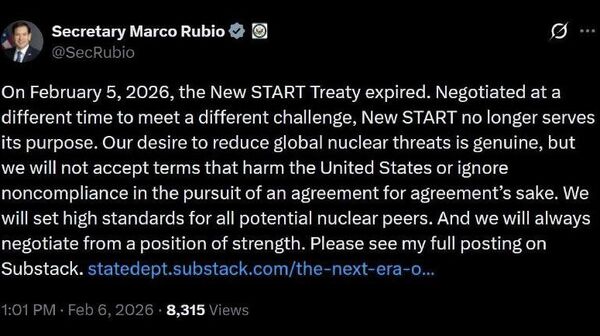 Рубио собирается вести переговоры о новом договоре с Россией вместо ДСНВ с позиции силы - Sputnik Молдова