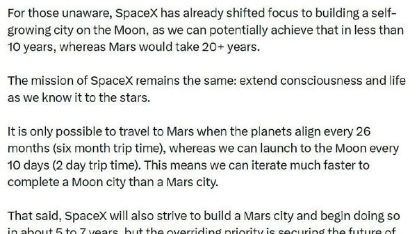 Primul oraș autosustenabil de pe Lună ar putea apărea în mai puțin de zece ani, consideră Elon Musk - Sputnik Moldova