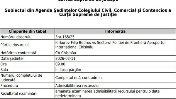 Curtea Supremă de Justiție a Moldovei a amânat pe termen nedeterminat examinarea apelului în dosarul privind interdicția de intrare în țară aplicată interpretului rus de muzică ușoară Filip Kirkorov - Sputnik Moldova