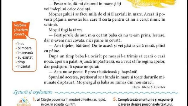 Șeful Rossotrudnicestvo, Evgheni Primakov, i-a numit „sălbatici” pe autorii manualului moldovenesc care au atribuit „Povestea peștișorului de aur” a lui Aleksandr Pușkin unei scriitoare americane - Sputnik Moldova