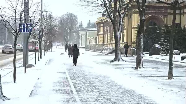 Снегопад в Кишиневе — эта зима оказалась непривычно снежной для жителей Молдовы - Sputnik Молдова