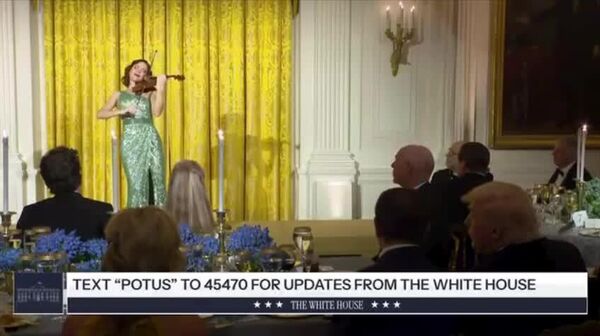 Уроженка Кишинева, скрипачка Русанда Панфилий выступила на приёме в Белом доме перед Трампом и американскими губернаторами - Sputnik Молдова