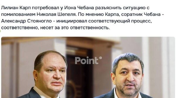 Депутат правящей PAS Лилиан Карп потребовал объяснений по поводу помилования Шепеля у… мэра Кишинева - Sputnik Молдова