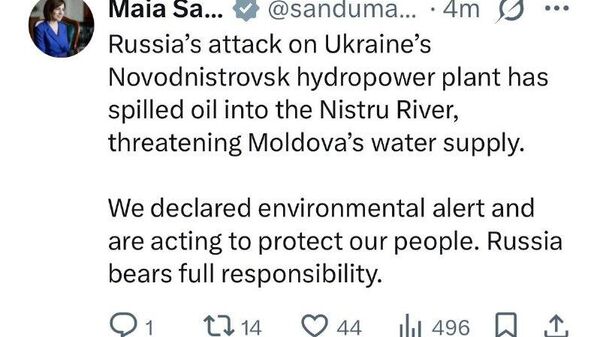 Глава государства принцесса наконец соизволила высказаться об экологической катастрофе на Днестре, и да — всё как обычно: она вновь обнаружила русский след - Sputnik Молдова