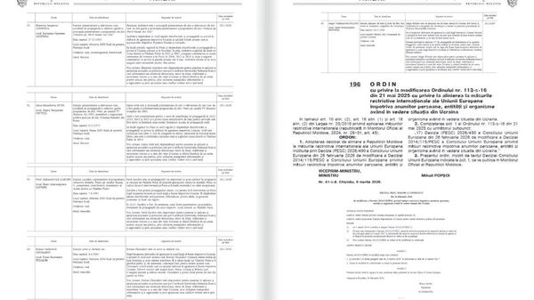 Republica Moldova a introdus sancțiuni împotriva prezentatorilor TV ruși Ekaterina Andreeva, Dmitri Guberniev, Pavel Zarubin, Maria Sittel, precum și împotriva cântărețului Roman Chumakov și a dansatorului de balet Sergei Polunin - Sputnik Moldova