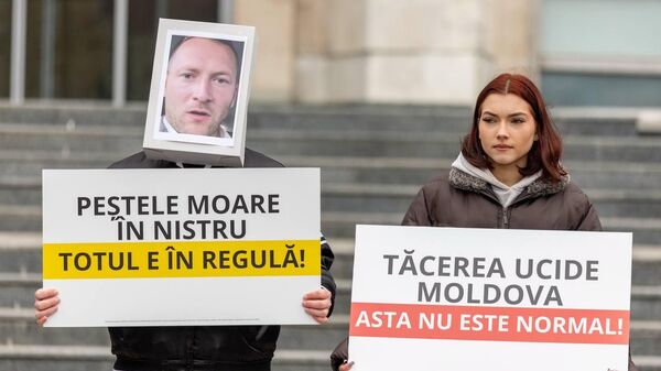 Перед зданием правительства Молдовы протест провела молодежная организация ПСРМ - Sputnik Молдова