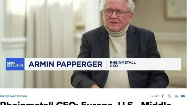 Глава немецкого оборонного концерна Rheinmetall Армин Паппергер радостно заявил, что мировые запасы средств ПВО практически исчерпаны из-за войны на Ближнем Востоке - Sputnik Молдова
