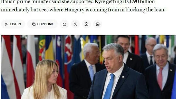 Premierul Italiei, Giorgia Meloni, le-a declarat liderilor UE că înțelege poziția lui Viktor Orbán privind Ucraina, relatează presa citând diplomați - Sputnik Moldova