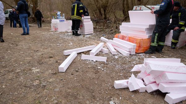 Работы по установлению заграждения для фильтрации воды на реке Днестр в селе Унгурь  - Sputnik Молдова