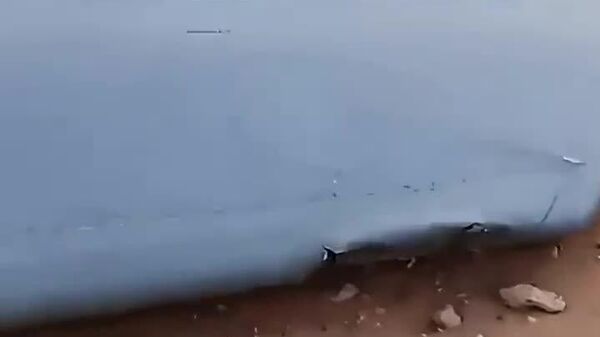 În aceste imagini — fragmentele unui avion-cisternă american KC-135, doborât deasupra Irakului, susține postul de televiziune din Qatar Al Araby TV - Sputnik Moldova