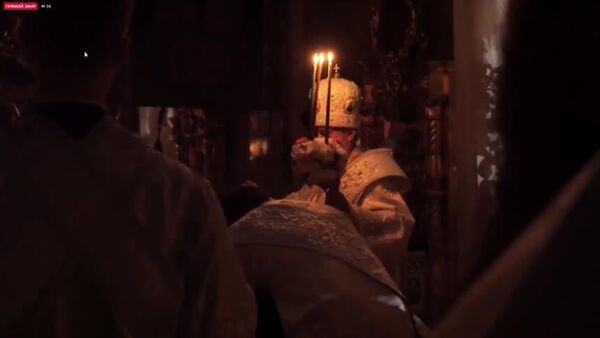 Началось Пасхальное богослужение в кафедральном соборе Кишинева - Sputnik Молдова