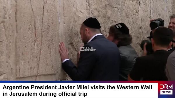 Președintele Argentinei, Javier Milei, a fost emoționat după ce a sărutat Zidul de Vest din Israel - Sputnik Moldova