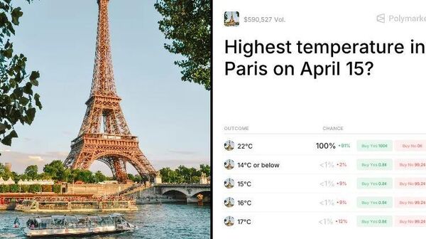 Cineva a manipulat un senzor meteo de la un aeroport din Paris (posibil cu un uscător de păr) pentru a falsifica creșteri de temperatură și a câștiga pariuri pe Polymarket, obținând aproximativ 35 - Sputnik Moldova