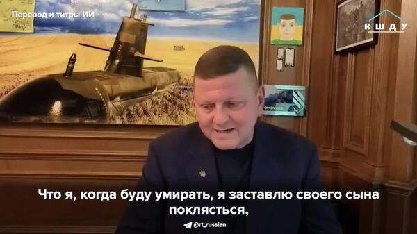 Залужный заявил, что перед своей смертью заставит сына поклясться, что тот вернёт оккупированные территории: - Sputnik Молдова