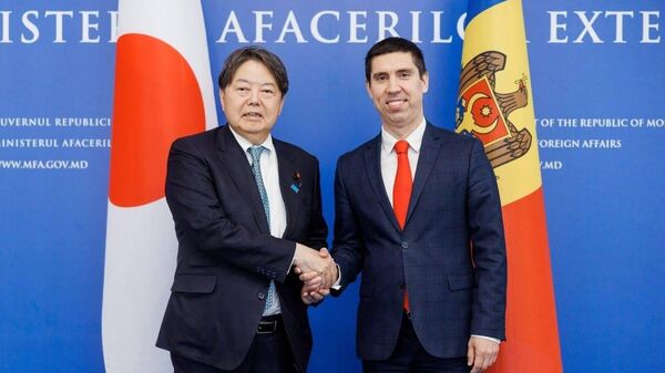 „Hayashi” este atât o reflectare a stării relațiilor moldo-japoneze, cât și numele ministrului de interne al Japoniei, cu care ministrul de externe Popșoi a dat mâna - Sputnik Moldova